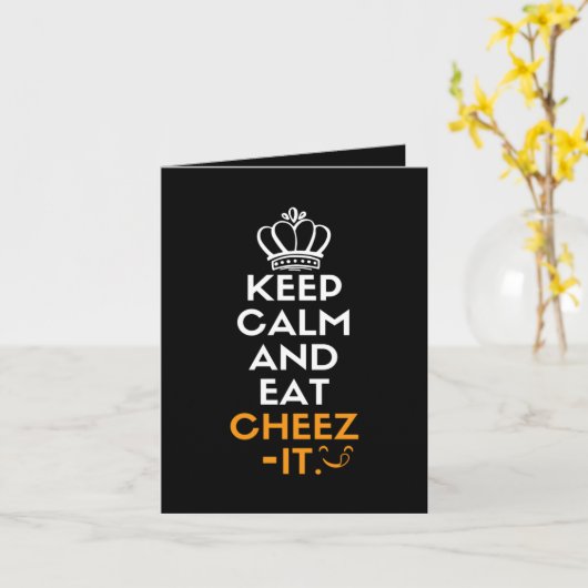 Hou je rustig en eet het lekker. kaart (Gele Bloem)