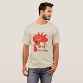 hou je rustig en eet kip grappig t-shirt (Voorkant volledig)