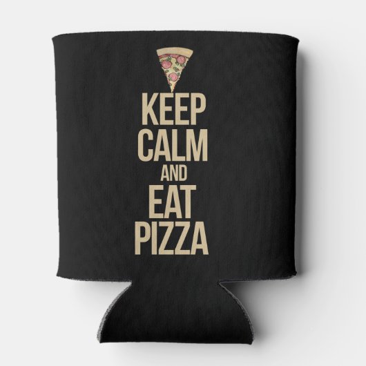 Hou je rustig en eet pizza blikjeskoeler (Achterkant)