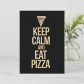 Hou je rustig en eet pizza kaart (Staand voorkant)