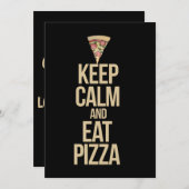 Hou je rustig en eet pizza kaart (Voorkant / Achterkant)