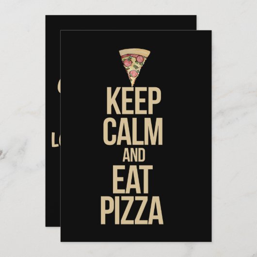 Hou je rustig en eet pizza kaart (Voorkant / Achterkant)