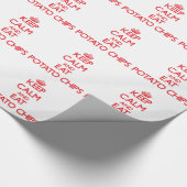 Hou je rustig en eet Potato Chips Cadeaupapier (Hoek)