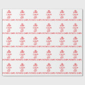 Hou je rustig en eet Potato Chips Cadeaupapier (Vlak)