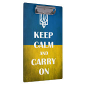 Hou je rustig en ga door met het Oekraïense emblee Klembord (Rechts)