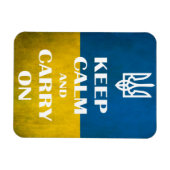 Hou je rustig en ga door met het Oekraïense emblee Magneet (Horizontaal)