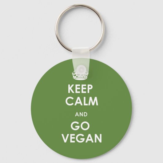 Hou je rustig en ga naar de vegansleutelring sleutelhanger (Voorkant)