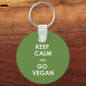 Hou je rustig en ga naar de vegansleutelring sleutelhanger (Voorkant)