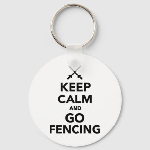 Hou je rustig en ga naar Fencing Sleutelhanger