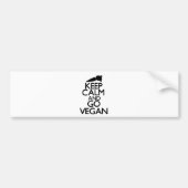 Hou je rustig en ga naar vegan bumpersticker (Voorkant)