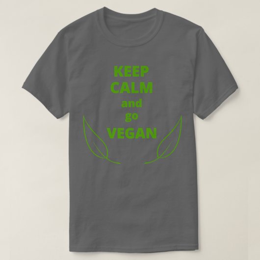 Hou je rustig en ga naar veganese vegetarische pla t-shirt (Design voorkant)