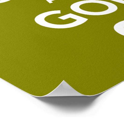 Hou je rustig en golf op groen poster (Hoek)