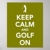 Hou je rustig en golf op groen poster (Voorkant)