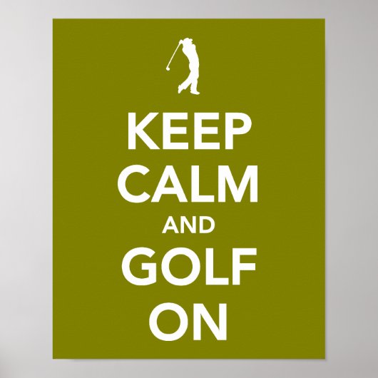 Hou je rustig en golf op groen poster (Voorkant)