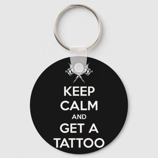 Hou je rustig en haal een tattoo sleutelhanger (Voorkant)