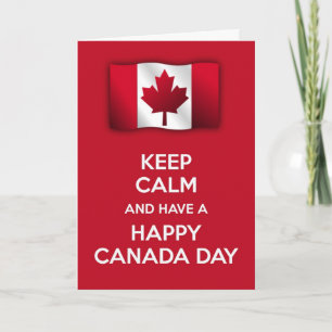 Hou je rustig en heb een Happy Canada dag Kaart