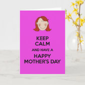 Hou je rustig en heb een Happy Moederdag Kaart (Gele Bloem)