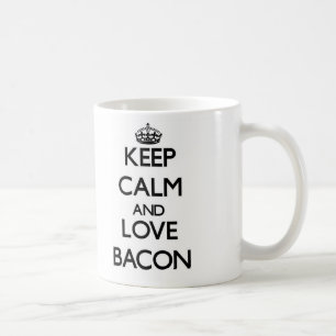 Hou je rustig en hou van Bacon. Koffiemok