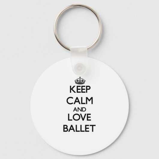 Hou je rustig en hou van Ballet Sleutelhanger (Voorkant)