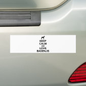 Hou je rustig en hou van Basenji Bumpersticker (Op auto)