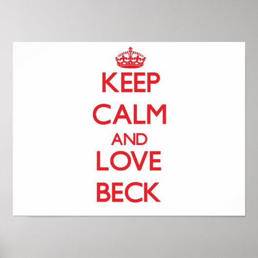 Hou je rustig en hou van Beck Poster (Voorkant)