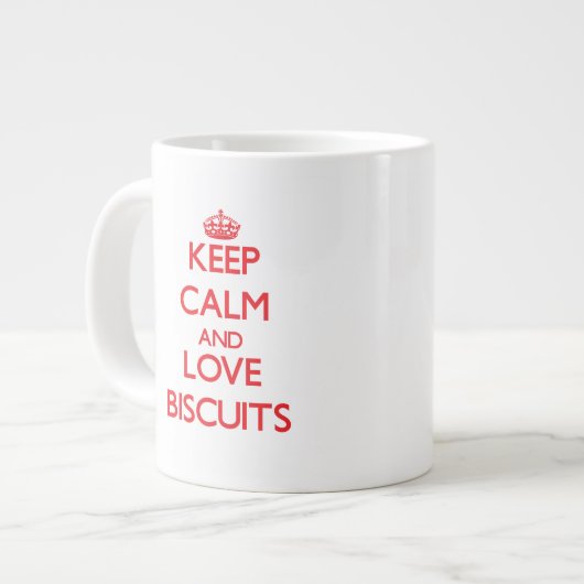 Hou je rustig en hou van Biscuits Grote Koffiekop (Links)