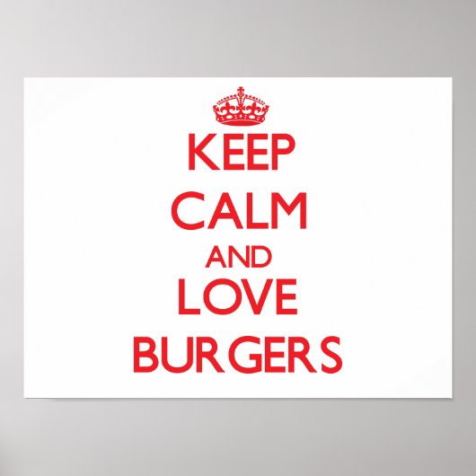Hou je rustig en hou van Burgers Poster (Voorkant)