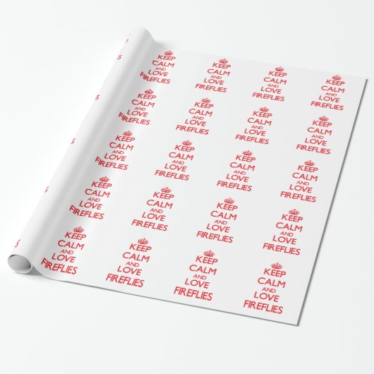 Hou je rustig en hou van Fireflies Cadeaupapier (Uitgerold)