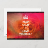 Hou je rustig en hou van jezelf briefkaart (Voorkant / Achterkant)