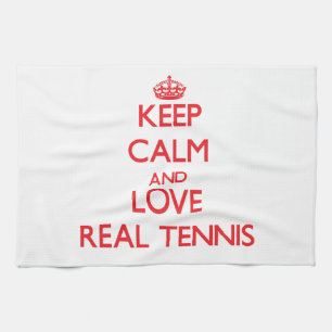 Hou je rustig en hou van Real Tennis Theedoek