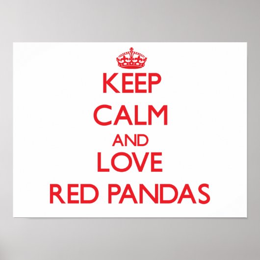 Hou je rustig en hou van Red Pandas Poster (Voorkant)