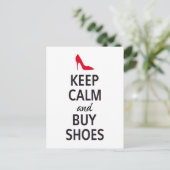Hou je rustig en koop schoenen, woordkunst briefkaart (Staand voorkant)