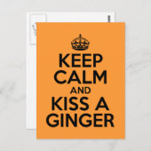 Hou je rustig en kus een Ginger. Briefkaart (Voorkant / Achterkant)