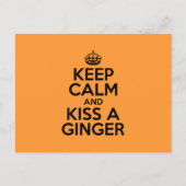 Hou je rustig en kus een Ginger. Briefkaart (Voorkant)