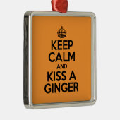 Hou je rustig en kus een Ginger. Metalen Ornament (Rechts)