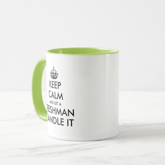 Hou je rustig en laat een frisse man het aan doen. mok (Voorkant links)