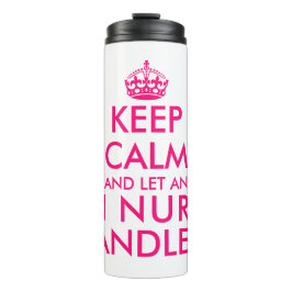 Hou je rustig en laat een geregistreerde verpleegs thermosbeker