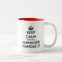 Hou je rustig en laat een manager het met een grap