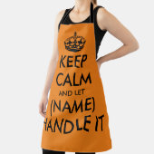 Hou je rustig en laat het grappige oranje keuken a schort (Insitu)