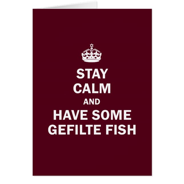 Hou je rustig en laat wat Gefilte Fish eten halen (Voorkant)