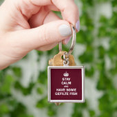 Hou je rustig en laat wat Gefilte Fish eten halen Sleutelhanger (Hand)