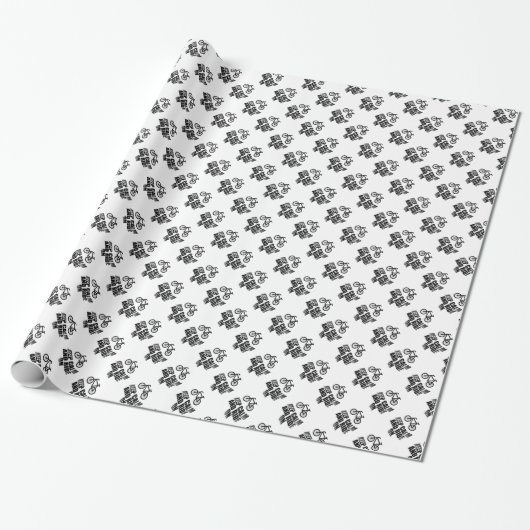 Hou je rustig en loop door cadeaupapier (Uitgerold)