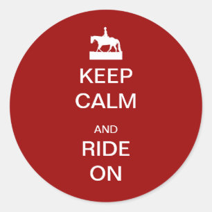 Hou je rustig en loop door ronde sticker