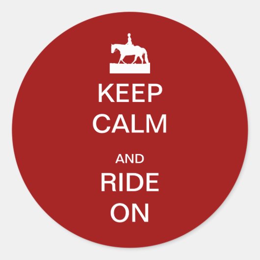 Hou je rustig en loop door ronde sticker (Voorkant)