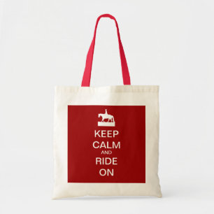 Hou je rustig en loop door tote bag