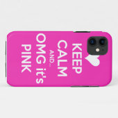 Hou je rustig en OMG... het is roze Case-Mate iPhone Case (Achterkant (horizontaal))