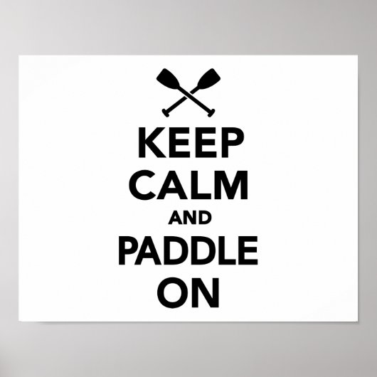 Hou je rustig en Paddle aan Poster (Voorkant)