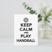 Hou je rustig en speel handbal. briefkaart (Staand voorkant)