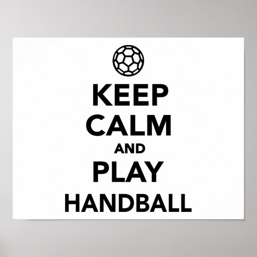 Hou je rustig en speel handbal. poster (Voorkant)