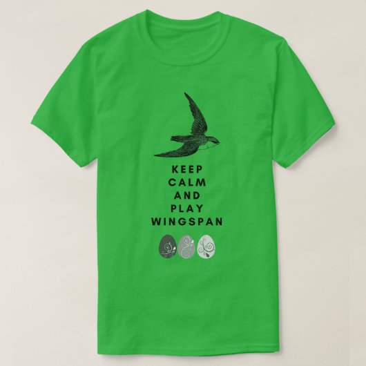 Hou je rustig en speel je spanwijdte. t-shirt (Design voorkant)